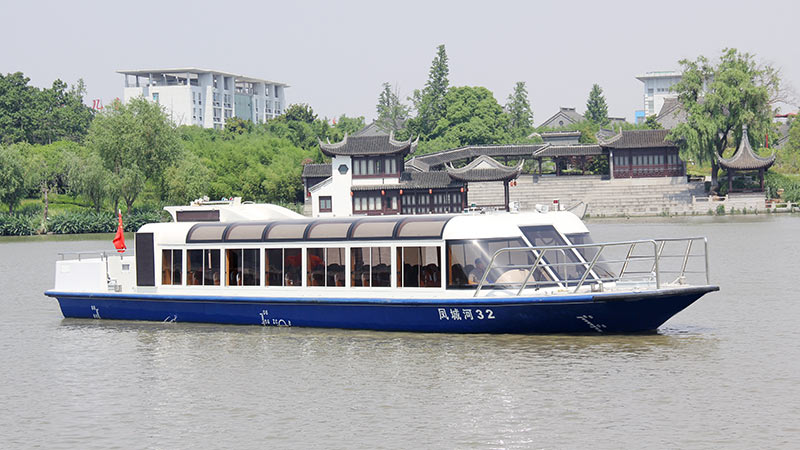 東方1880鋼質全通透游船 雙舷內外機